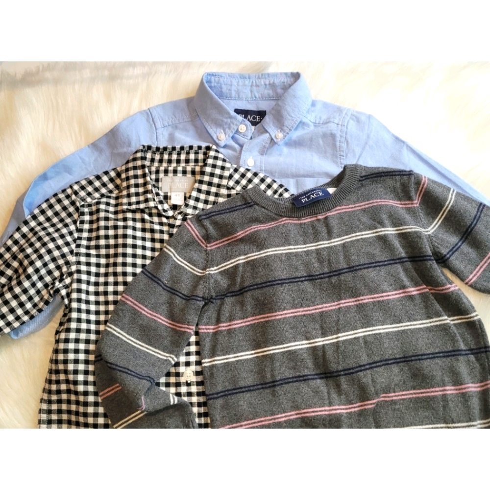 Boys 4T Lot of 3 Long sleeve Tops